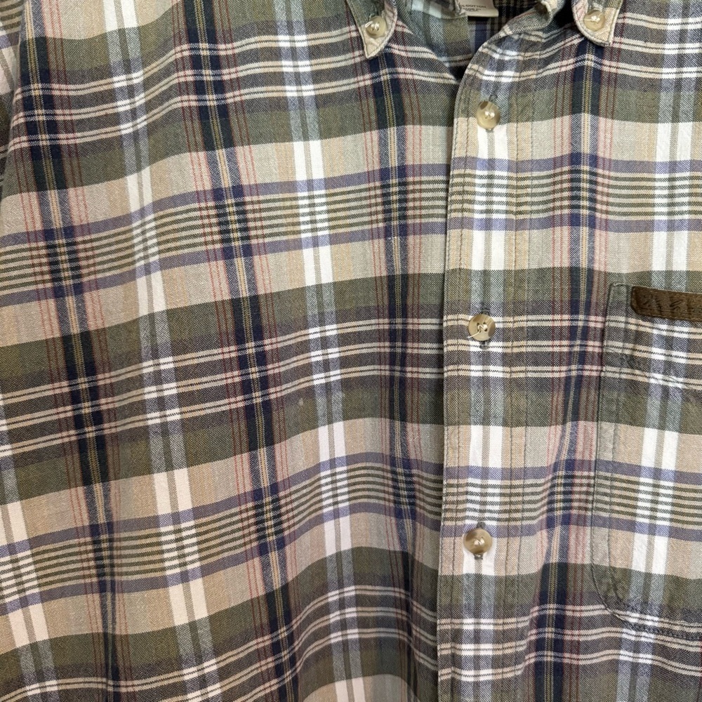 Woolrich Shirt Gingham Check Mens Short Sleeve 100% Cotton Button Up XL - Picture 5 of 9